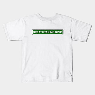 Breathtaking Blvd Street Sign Kids T-Shirt